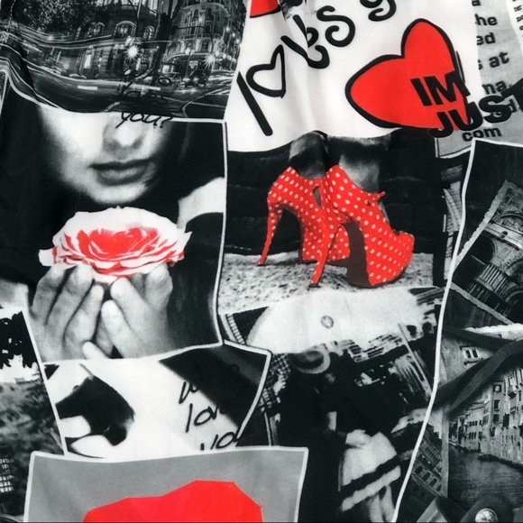 Mauve Love Graphic Beaded Neckline Sleeveless Blouse size M - Picture 5 of 12